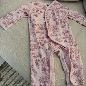 Janie and Jack - Pink Patterned, wrapped one piece outfit